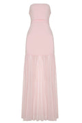 Strapless Pink Sheer Long Dress