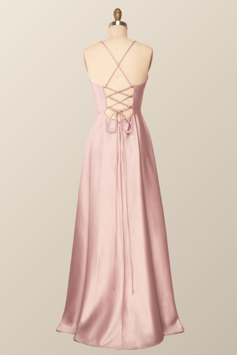 Simple Straps Red Long Party Dress