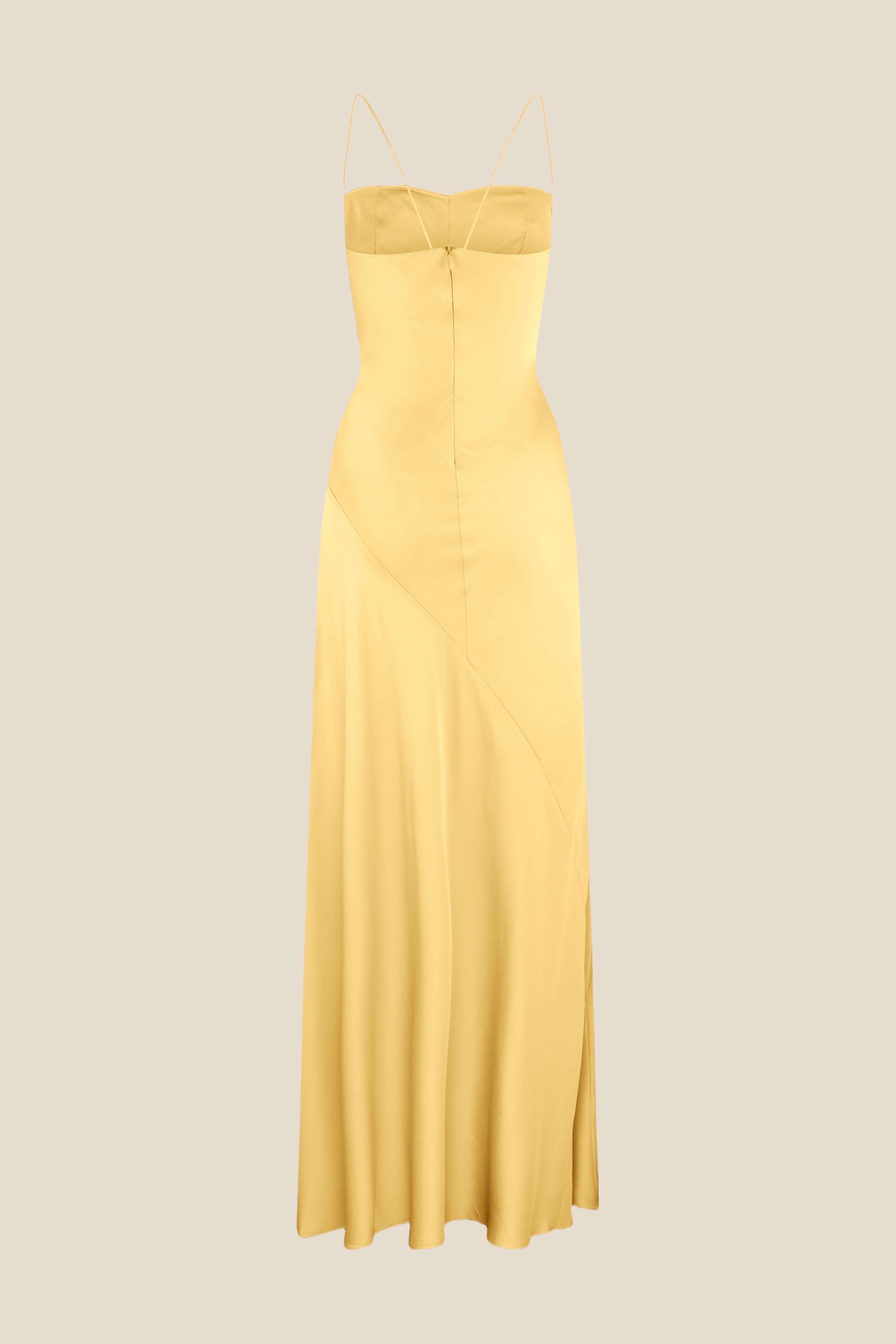 Spaghetti Straps Aqua Long Dress with Slit